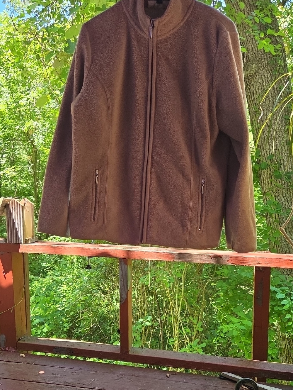 Karen Scott Brown Sport Jacket with Labeled Collar